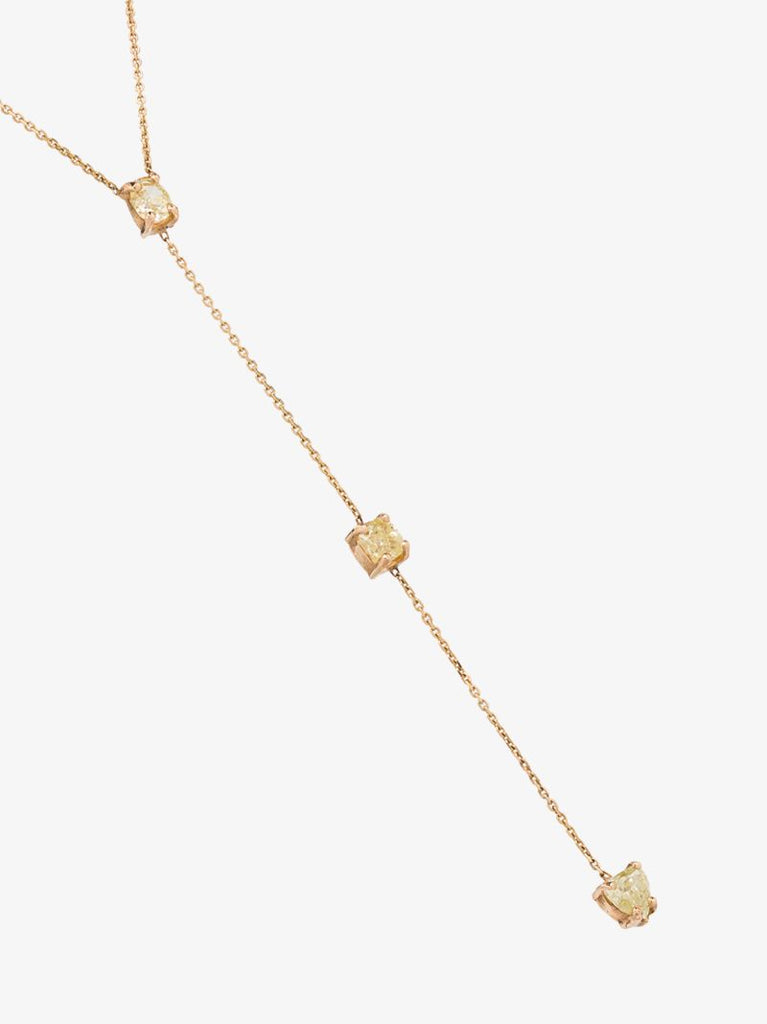 14k Yellow Gold Stardust Diamond Necklace