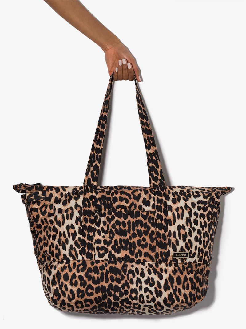 Multicoloured Leopard Print Tote Bag