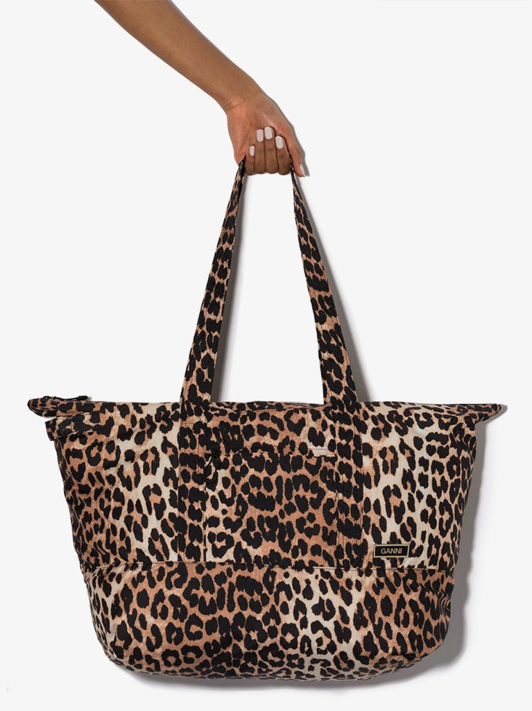 Multicoloured Leopard Print Tote Bag