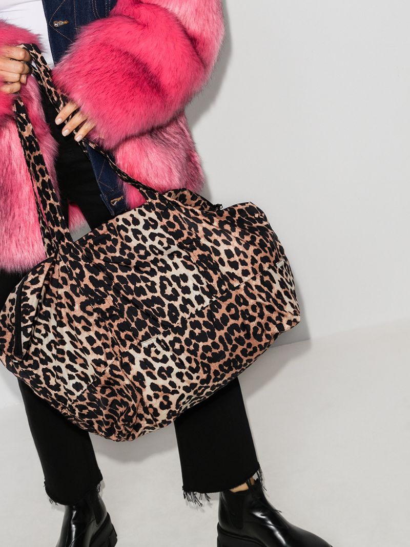 Multicoloured Leopard Print Tote Bag