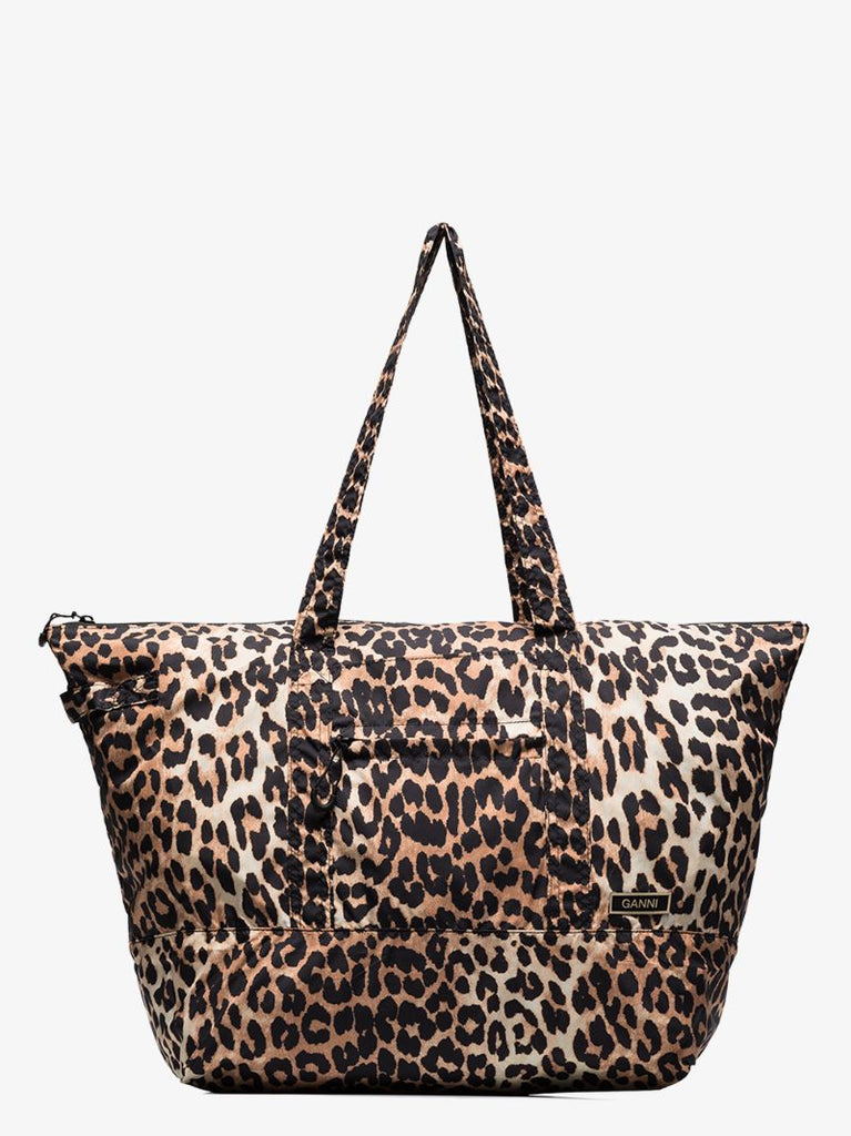 Multicoloured Leopard Print Tote Bag