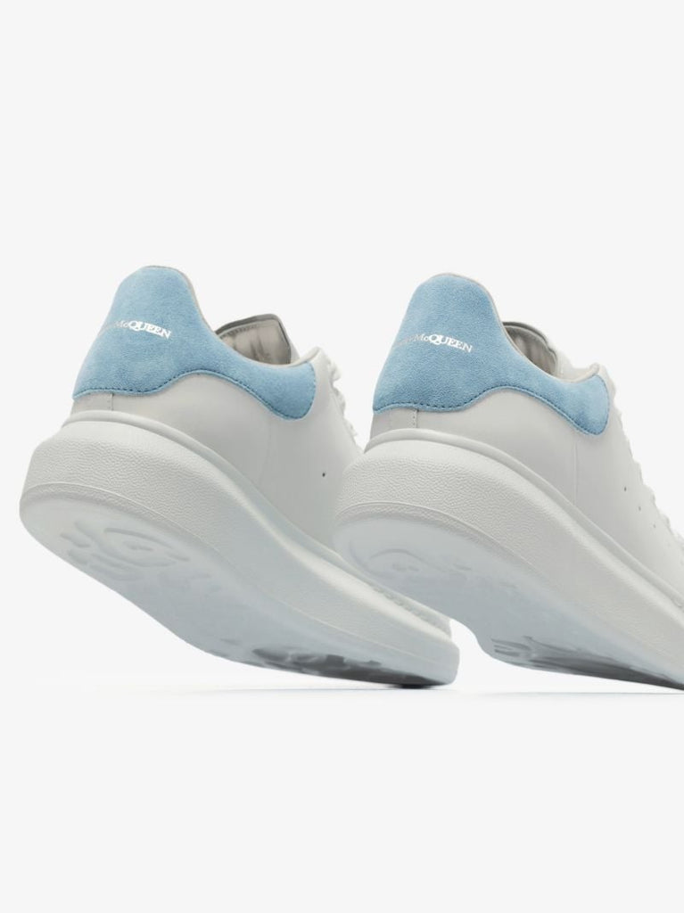 White and Blue Oversized Sneakers