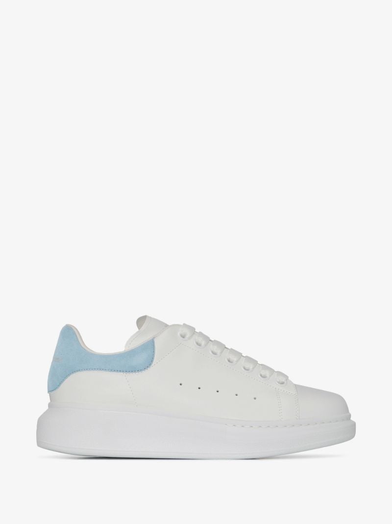 White and Blue Oversized Sneakers