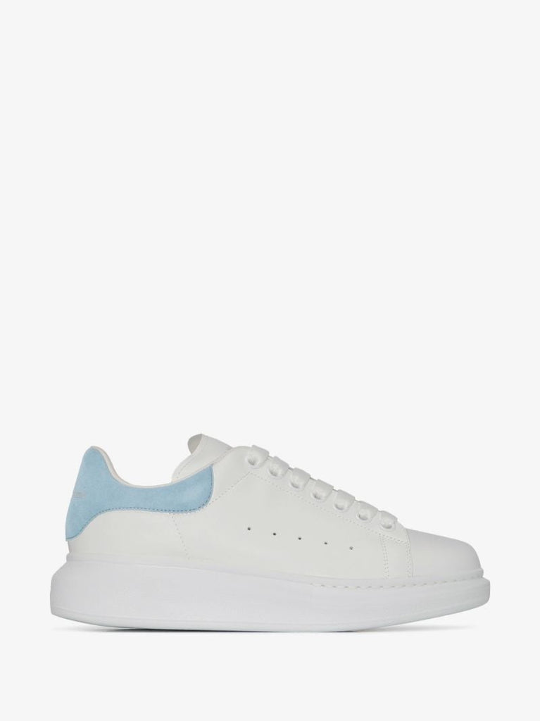 White and Blue Oversized Sneakers