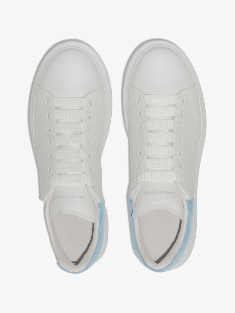 White and Blue Oversized Sneakers