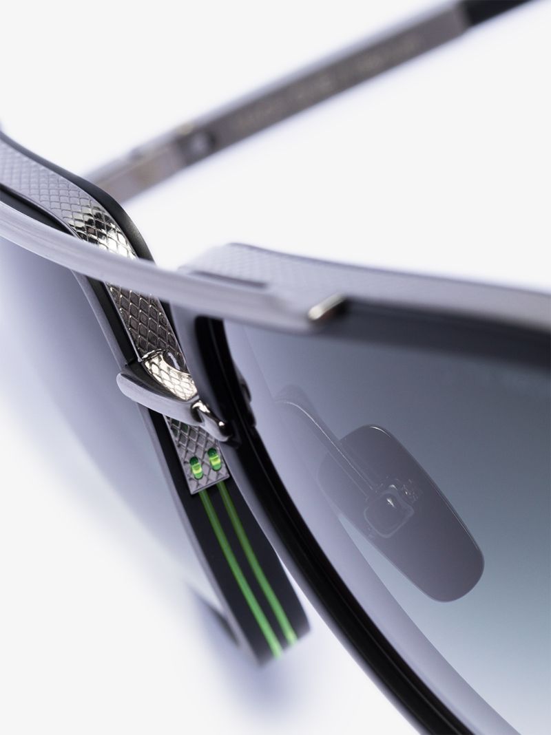 Black Mach One Square Sunglasses