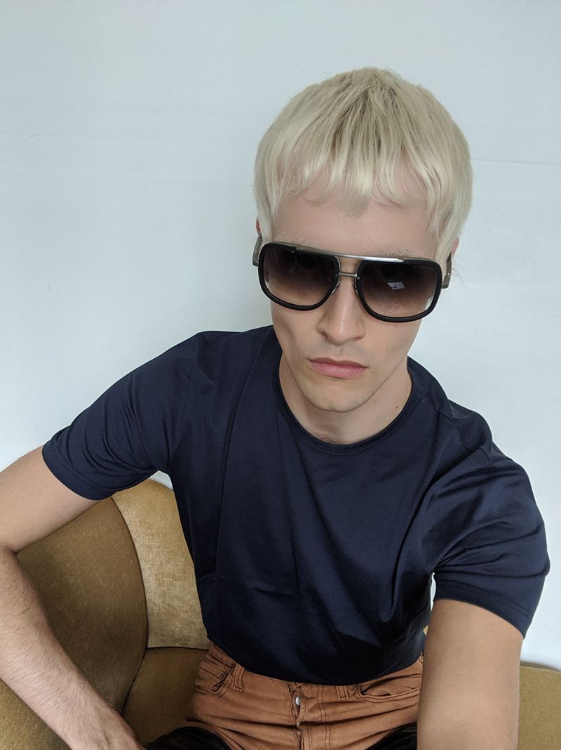 Black Mach One Square Sunglasses
