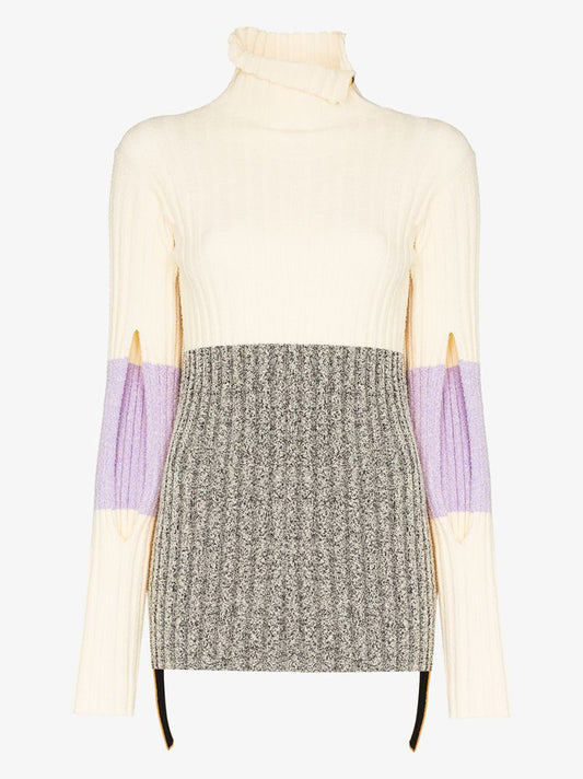 2 Moncler 1952 Rib Knit Turtleneck Sweater