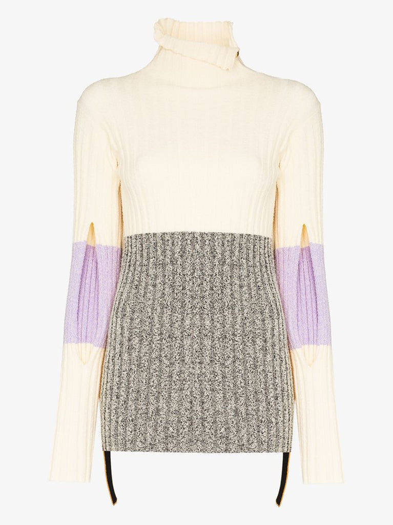 2 Moncler 1952 Rib Knit Turtleneck Sweater