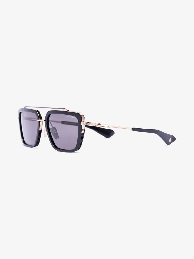 Black Mach Seven Aviator Sunglasses