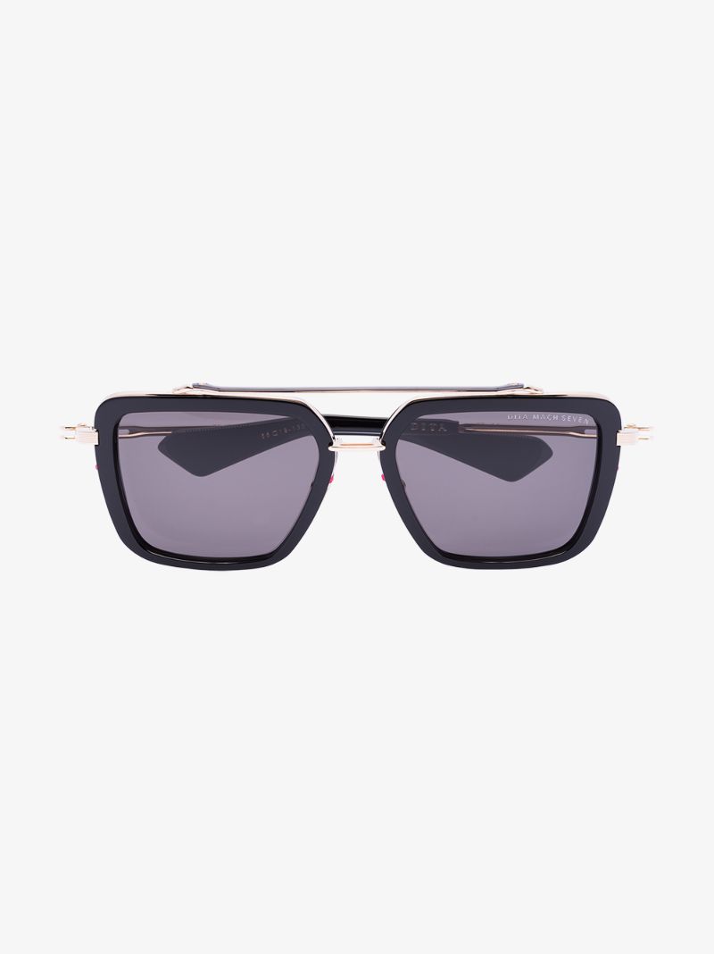 Black Mach Seven Aviator Sunglasses
