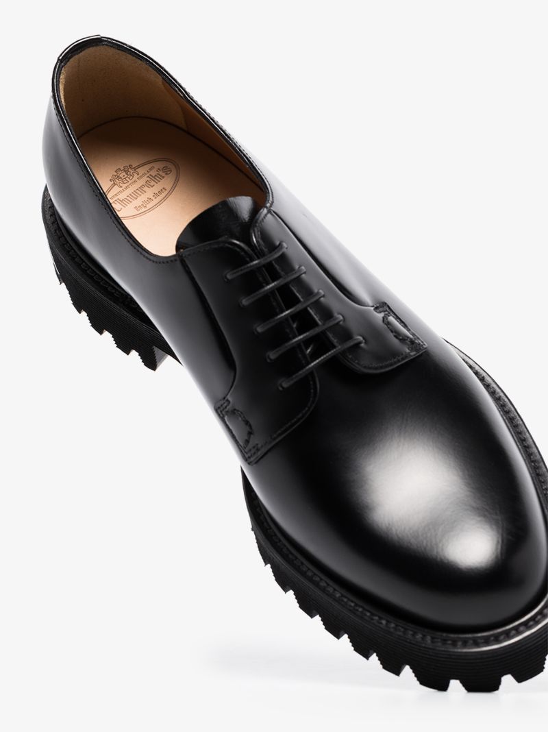 Black Shannon Leather Derby Shoes
