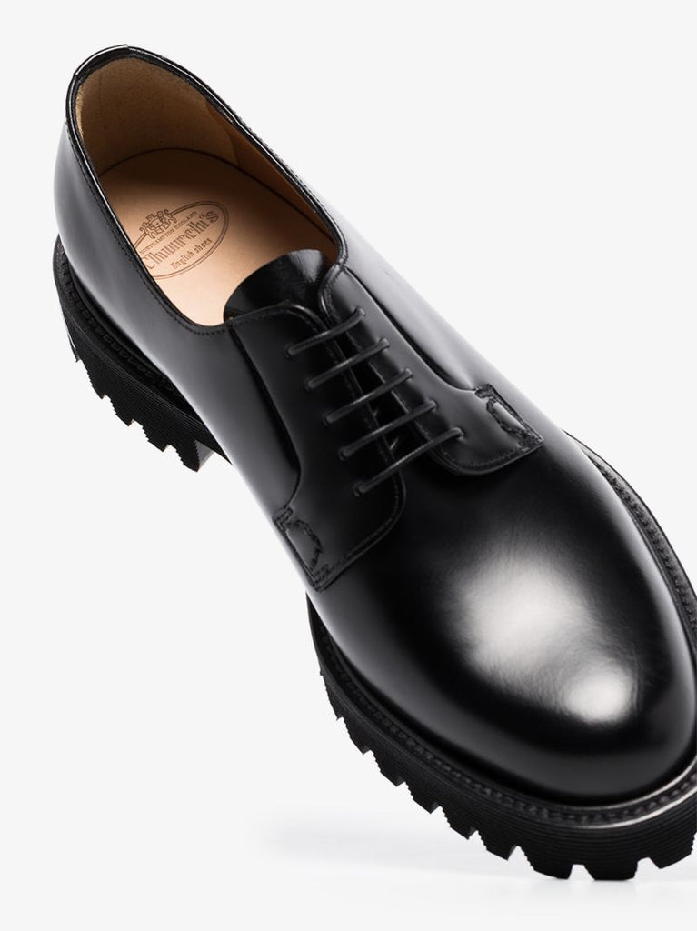 Black Shannon Leather Derby Shoes