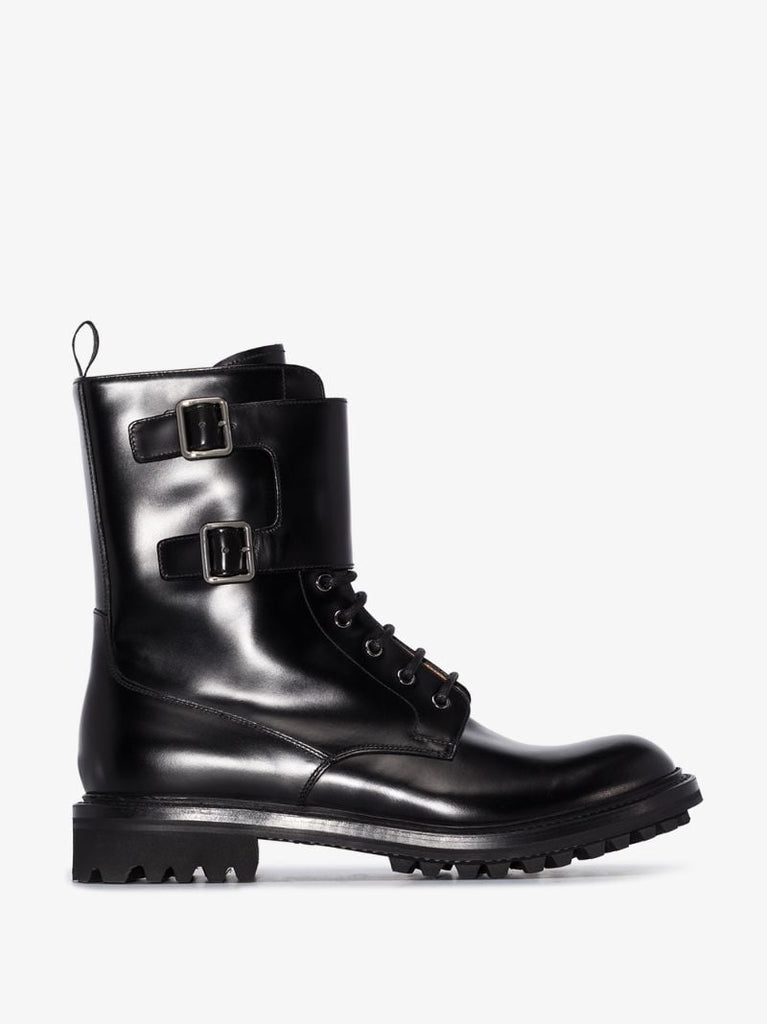 Black Carly Leather Boots