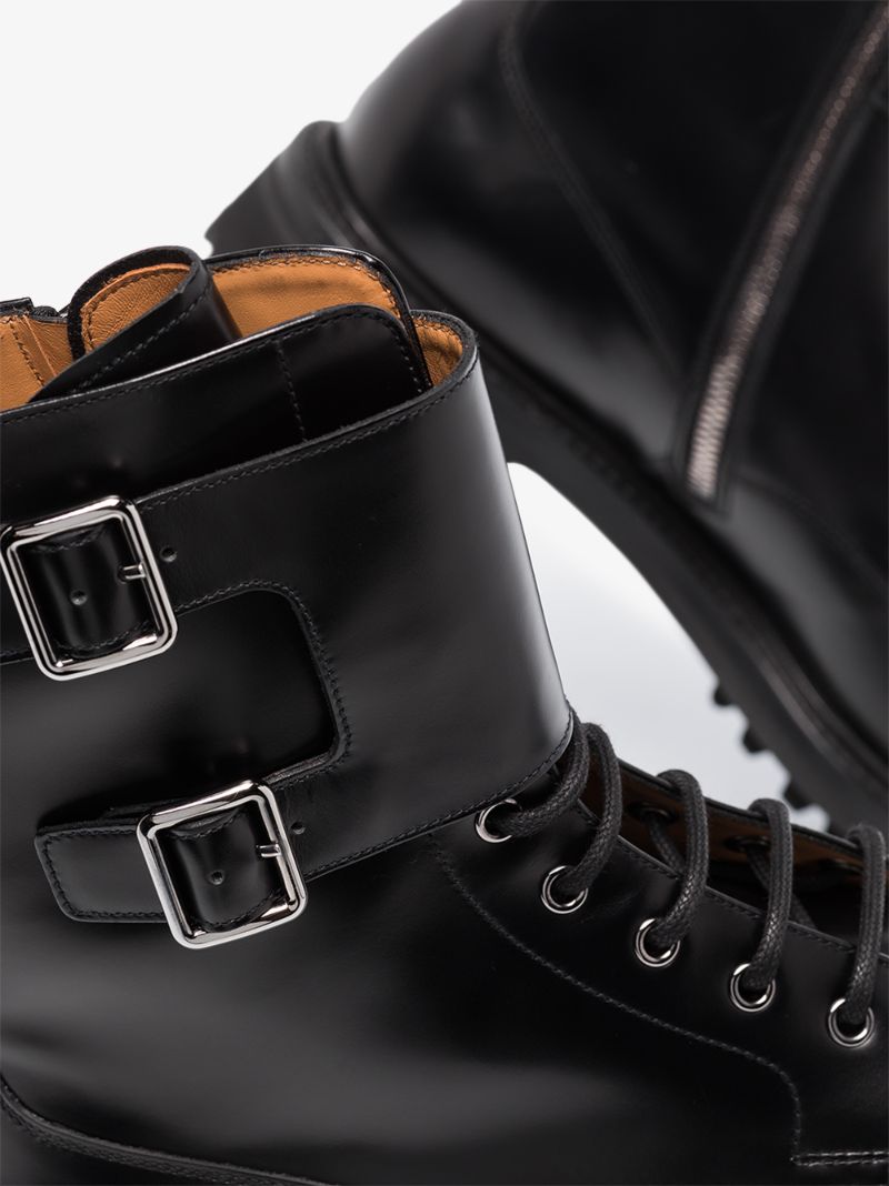 Black Carly Leather Boots