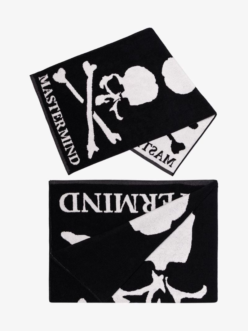 Black and White Skull Logo Towel