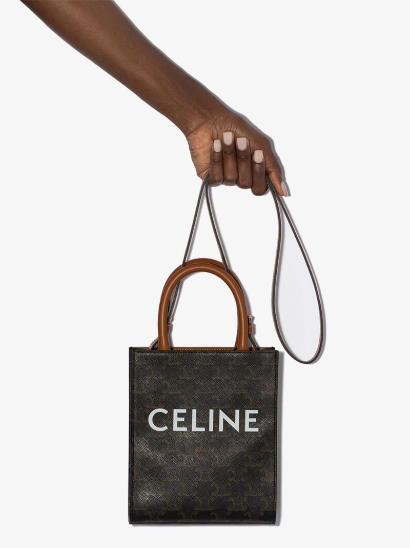 Brown Vertical Cabas Triomphe Mini Bag