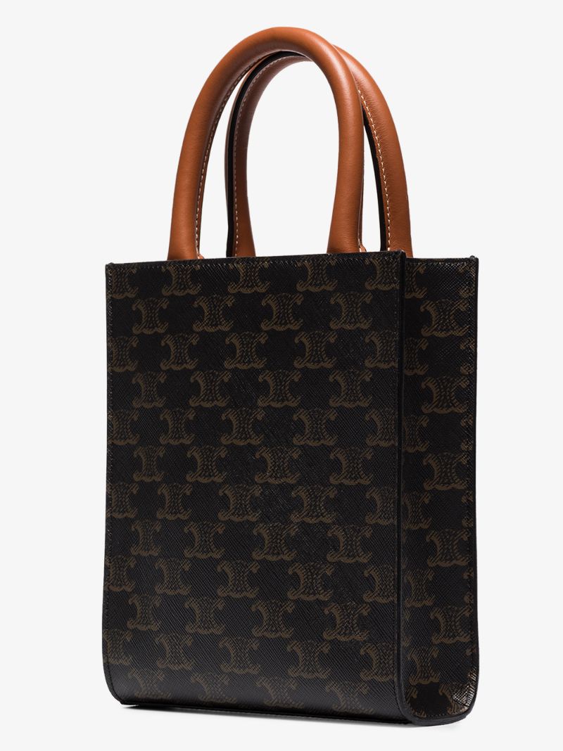 Brown Vertical Cabas Triomphe Mini Bag