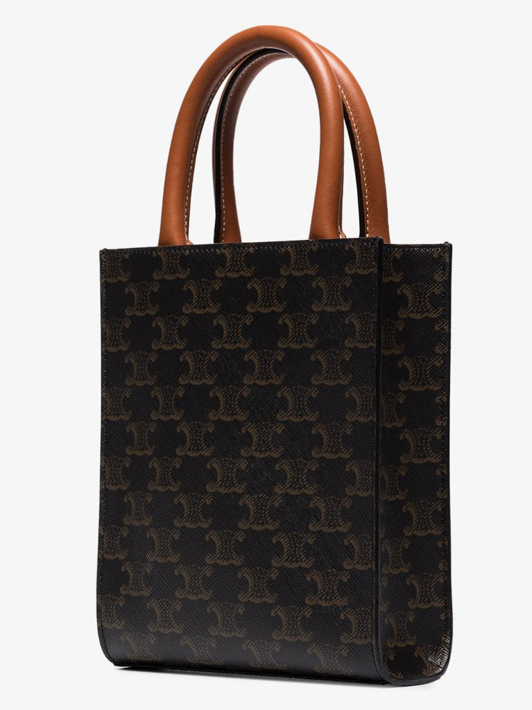Brown Vertical Cabas Triomphe Mini Bag