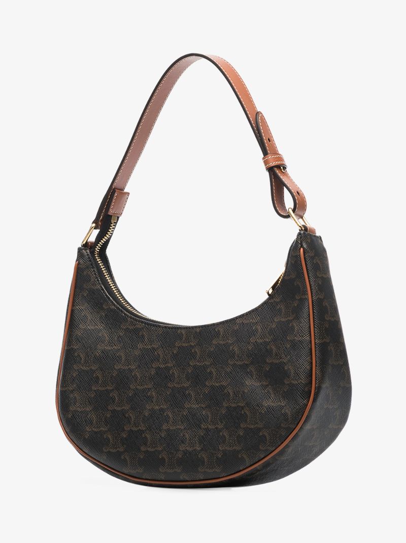 Black Lisa Triomphe Leather Shoulder Bag