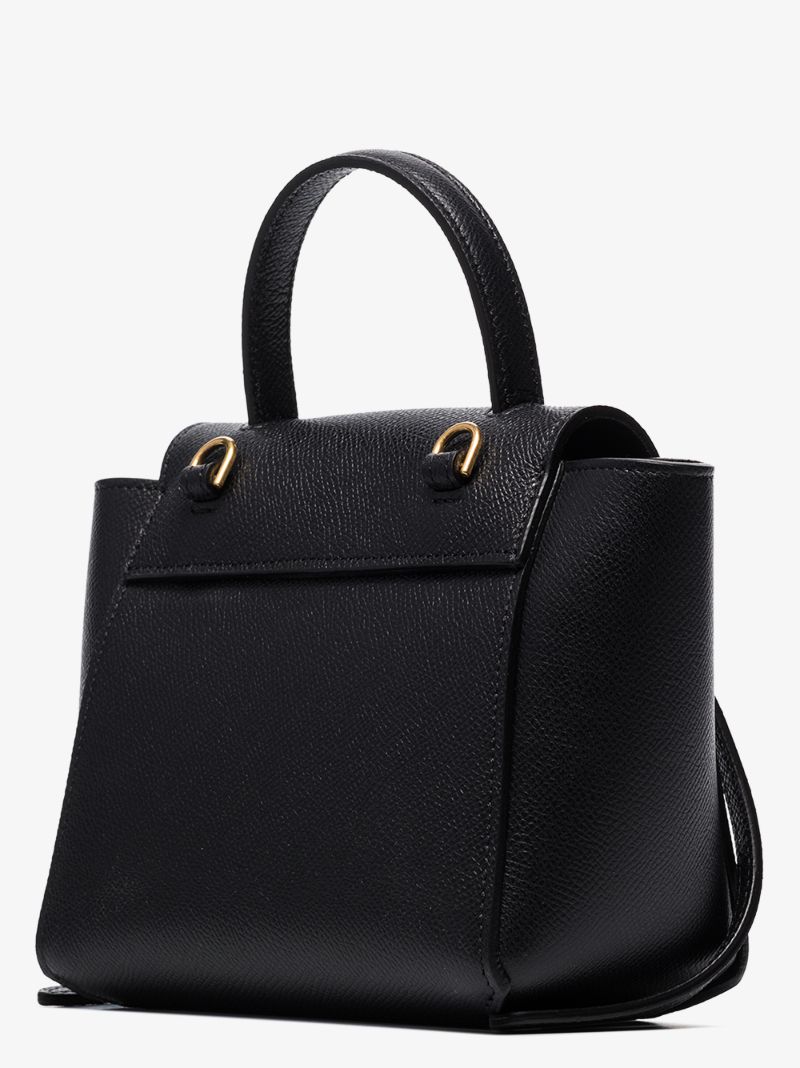 Black Belt Pico Leather Cross Body Bag