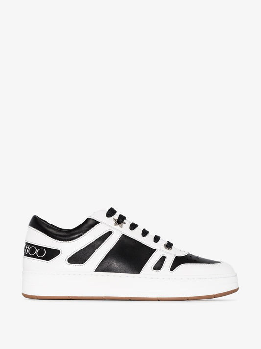 White and Black Hawaii/f Leather Sneakers