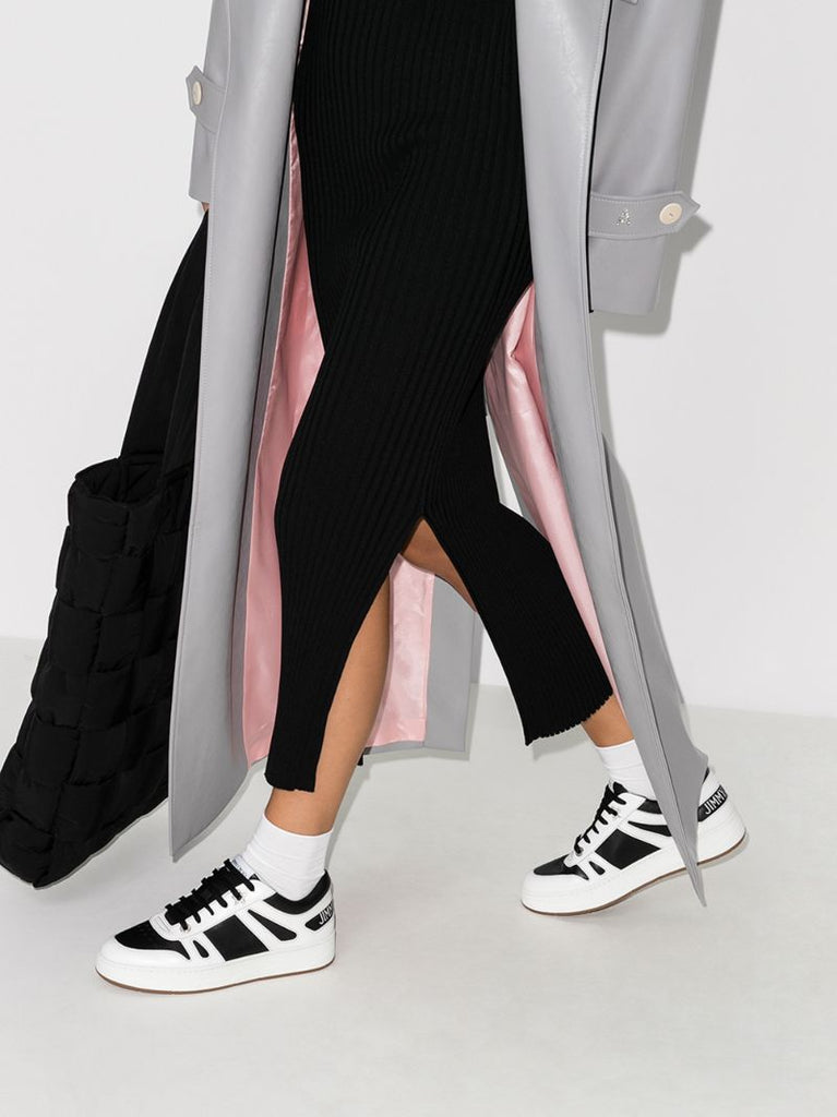 White and Black Hawaii/f Leather Sneakers
