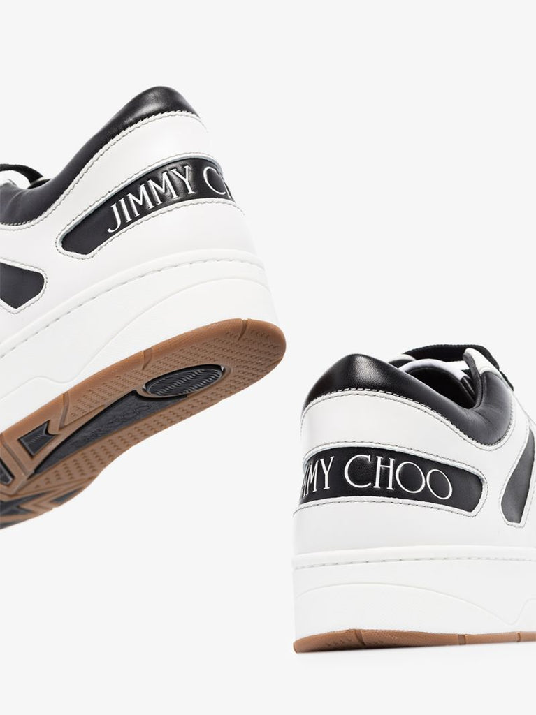White and Black Hawaii/f Leather Sneakers