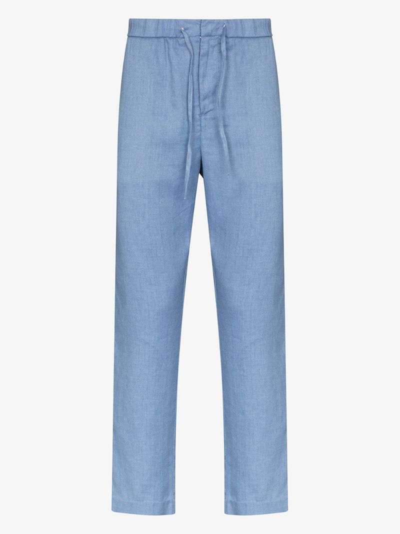 Blue Sport Linen Trousers