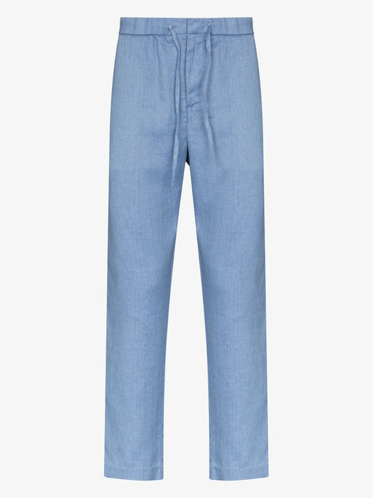 Blue Sport Linen Trousers