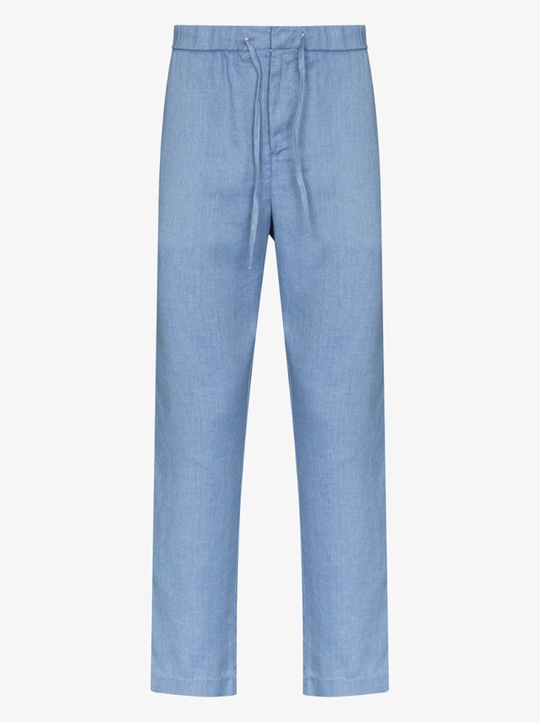 Blue Sport Linen Trousers