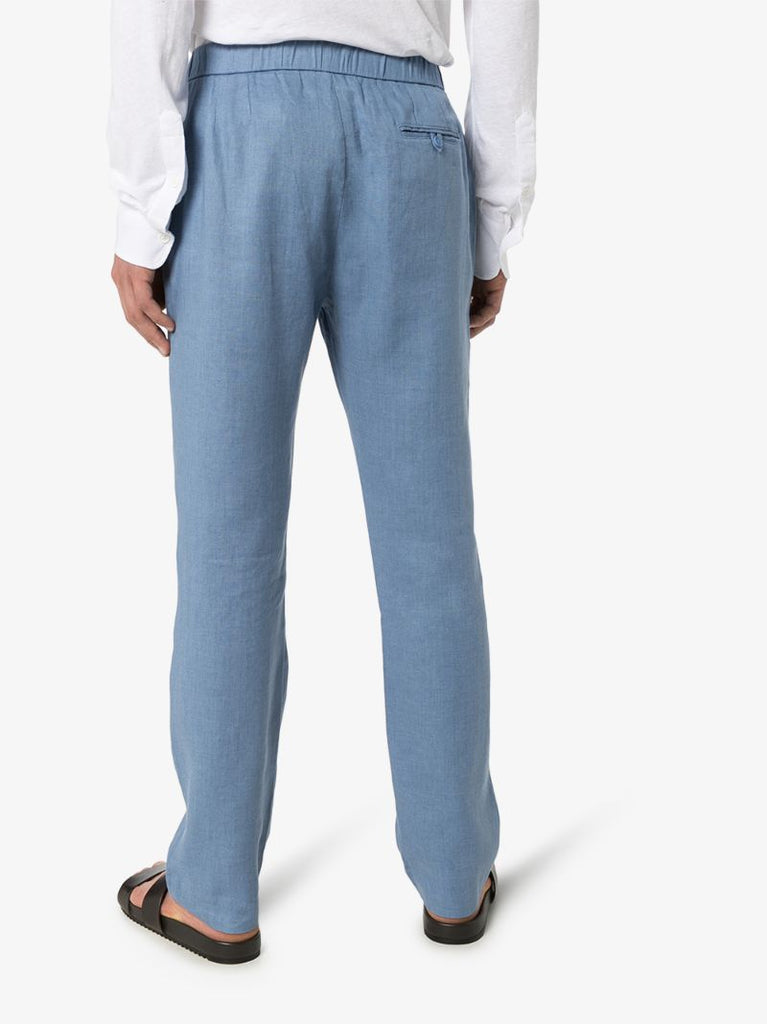 Blue Sport Linen Trousers