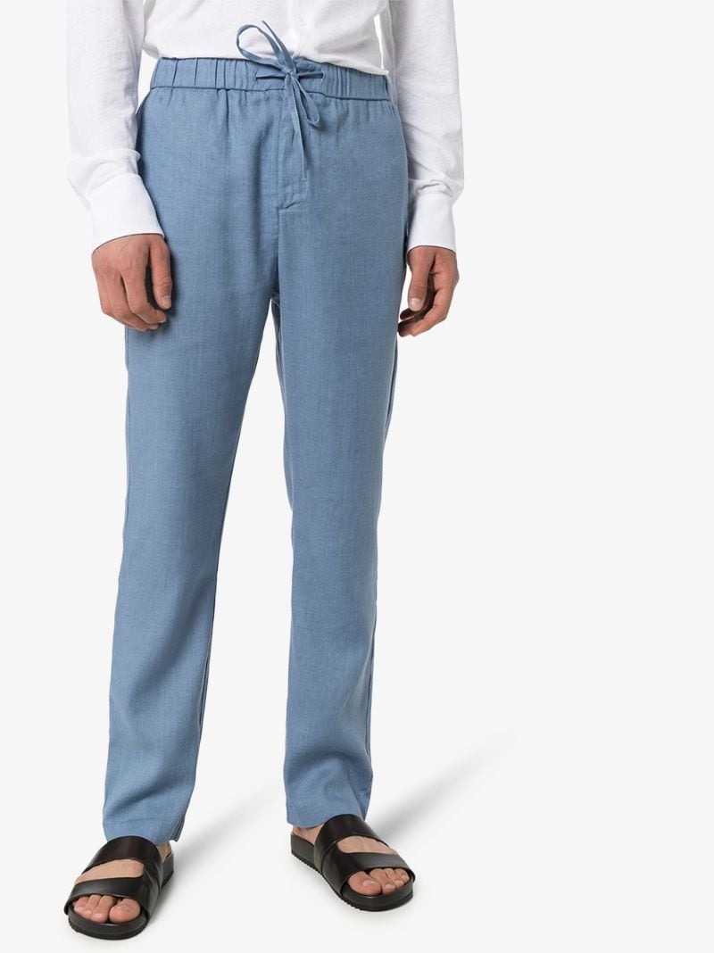 Blue Sport Linen Trousers