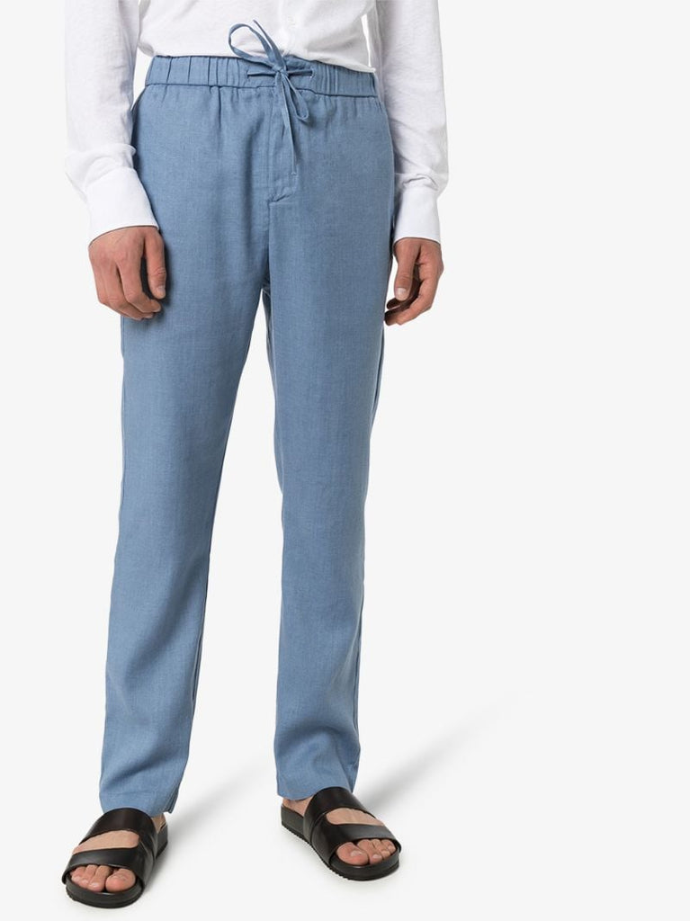 Blue Sport Linen Trousers