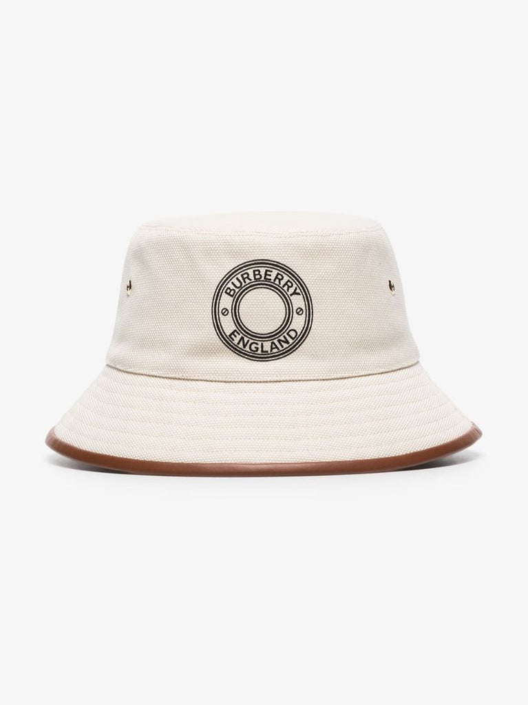 Neutral Logo Print Canvas Bucket Hat