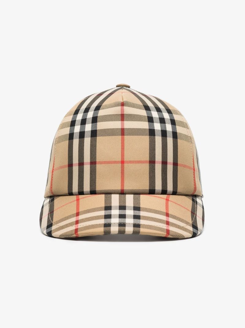 Brown Vintage Check Baseball Cap