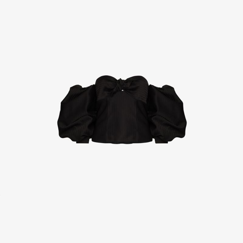 Pouf Sleeve Bustier Blouse