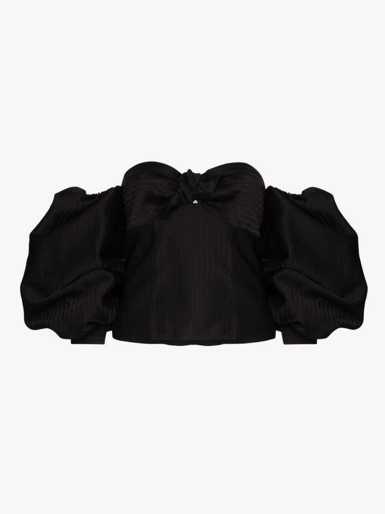 Pouf Sleeve Bustier Blouse