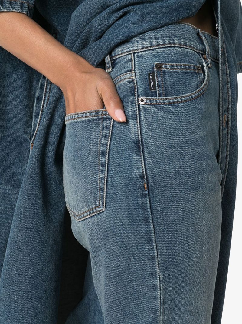 High Waist Straight Leg Jeans