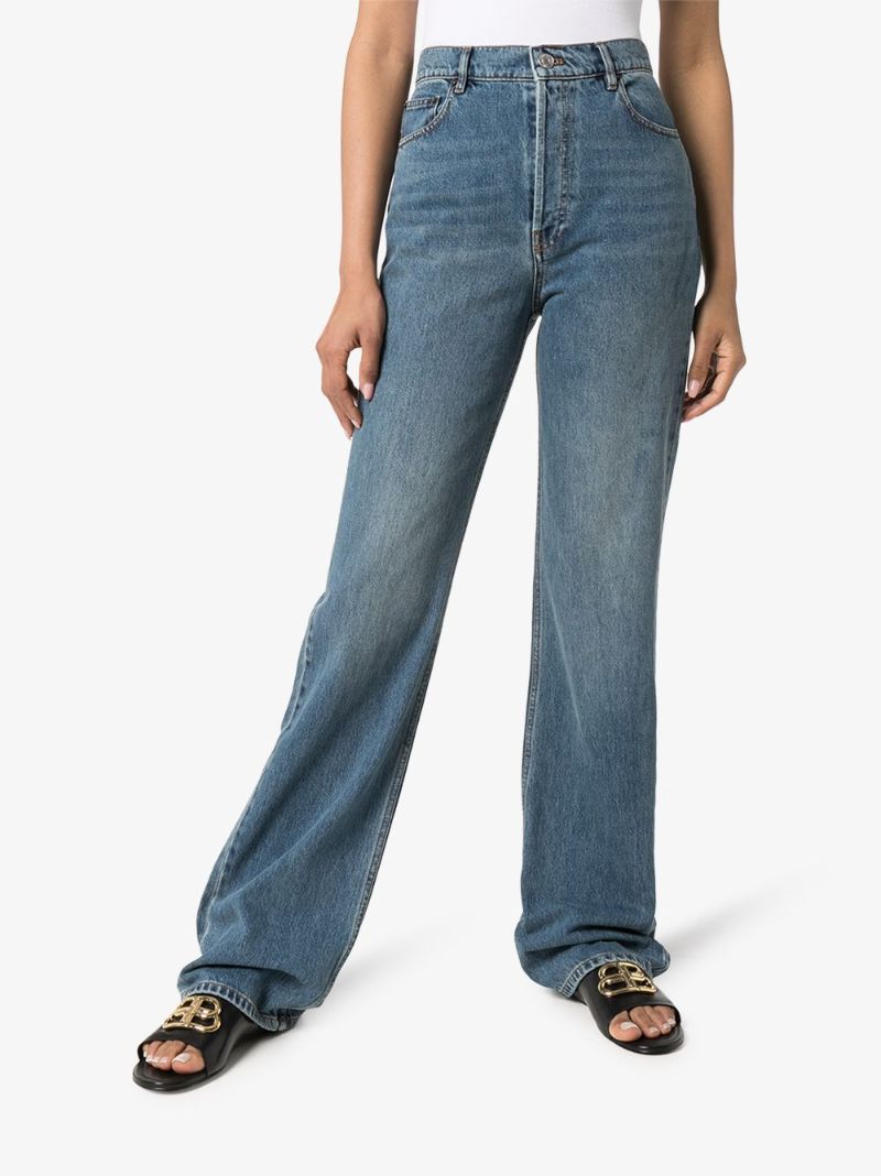 High Waist Straight Leg Jeans