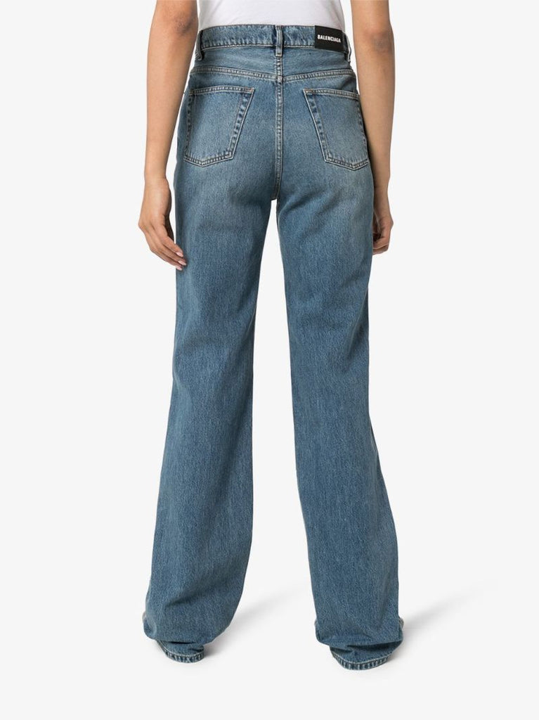 High Waist Straight Leg Jeans