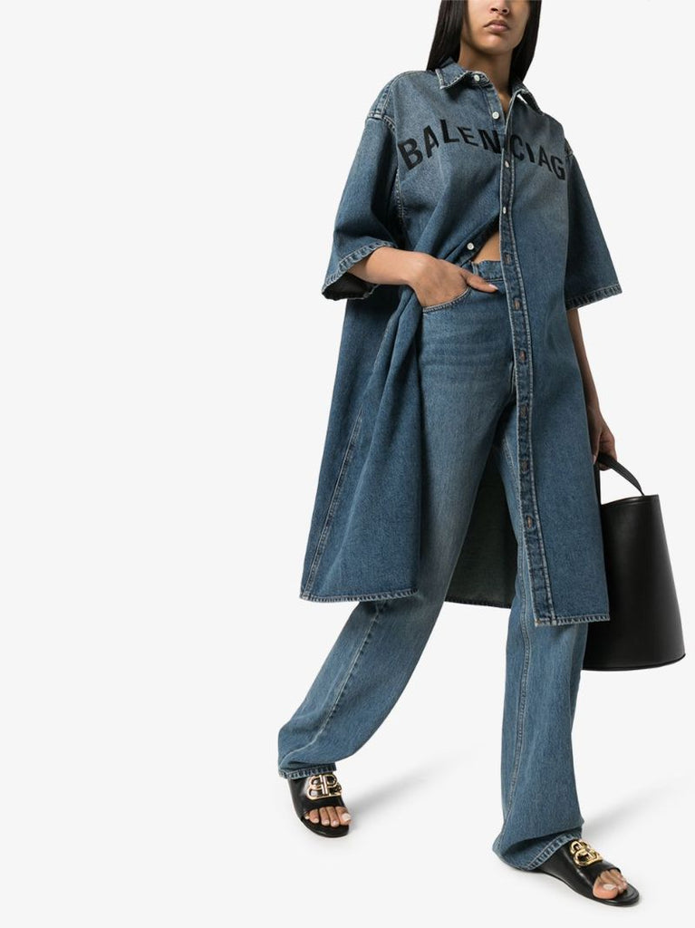 High Waist Straight Leg Jeans