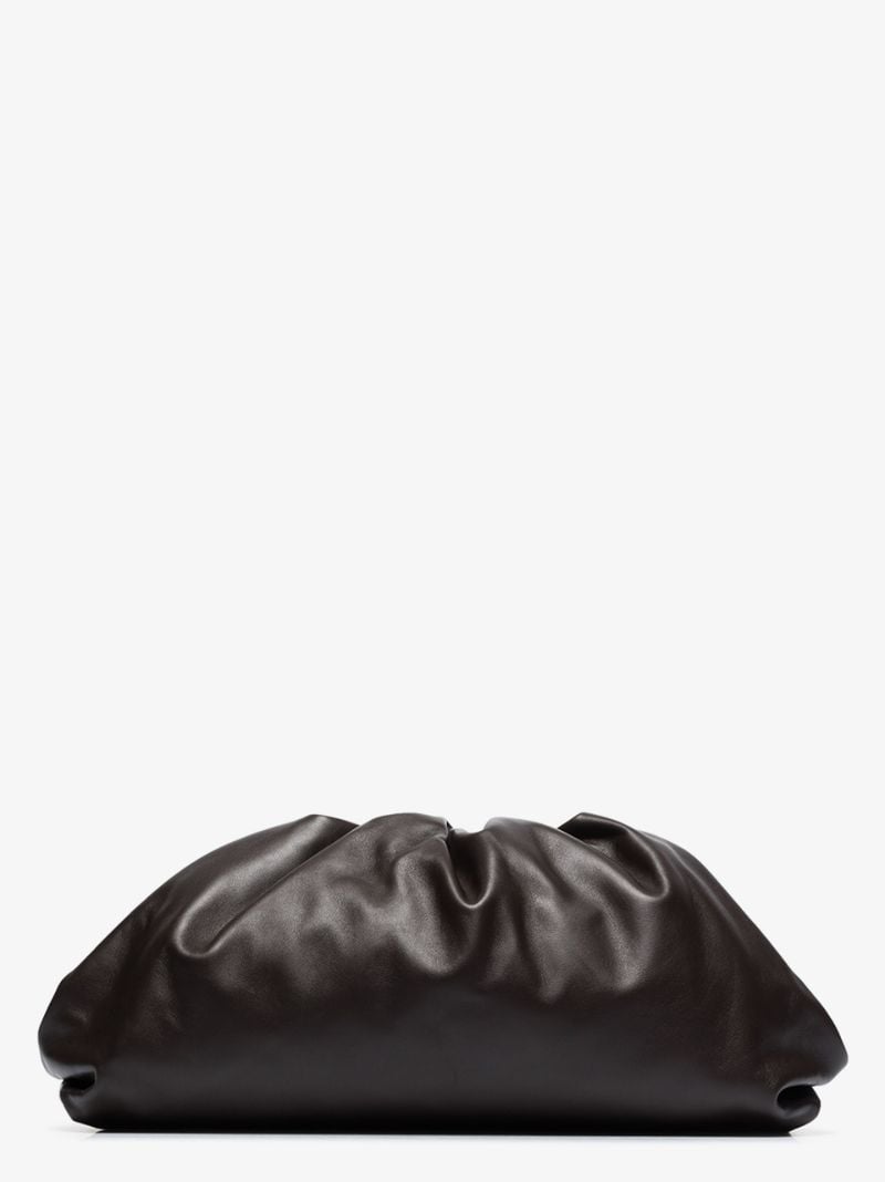 Brown Pouch Leather Clutch Bag