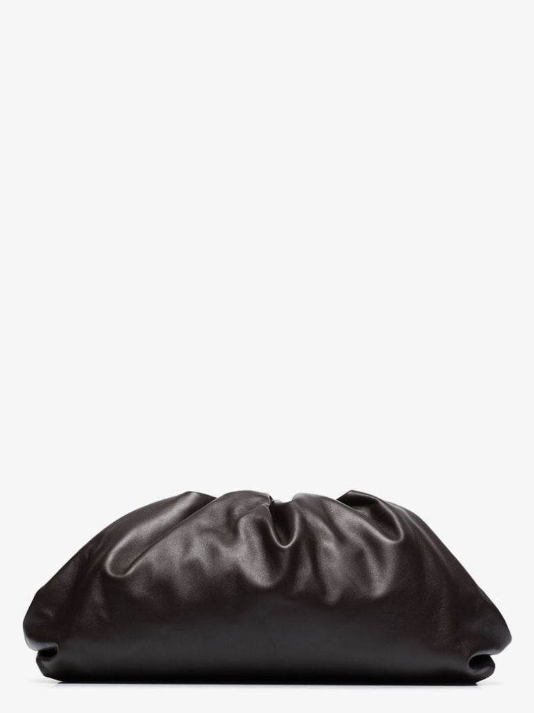 Brown Pouch Leather Clutch Bag