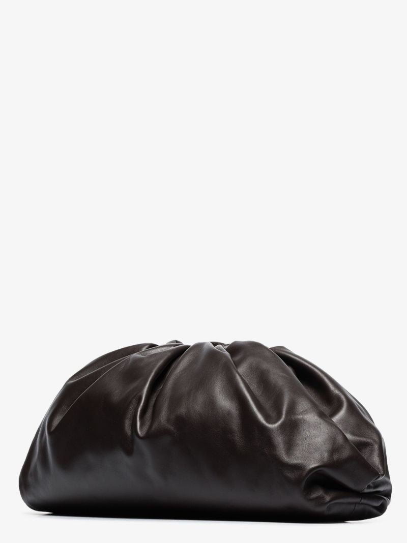 Brown Pouch Leather Clutch Bag