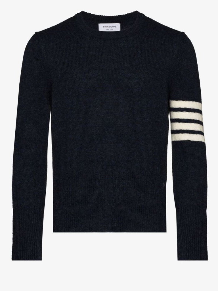 4-bar Stripe Shetland Wool Sweater