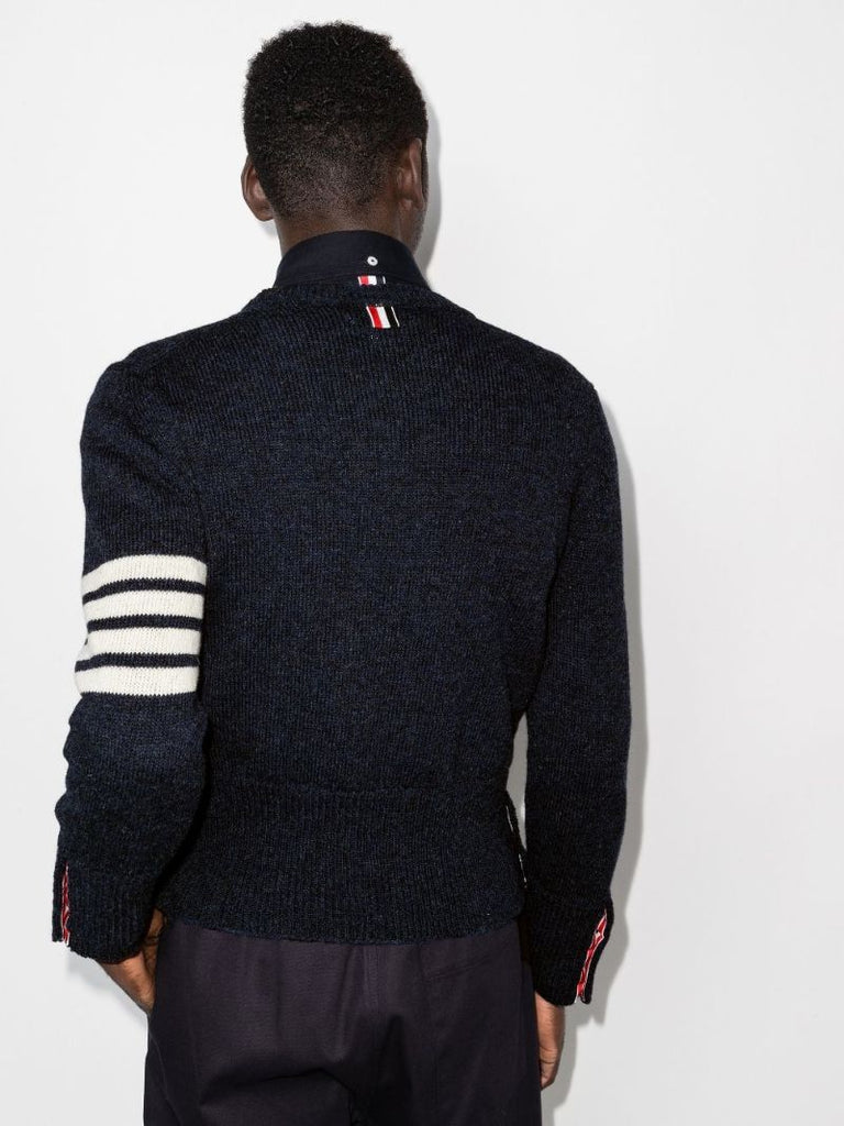4-bar Stripe Shetland Wool Sweater