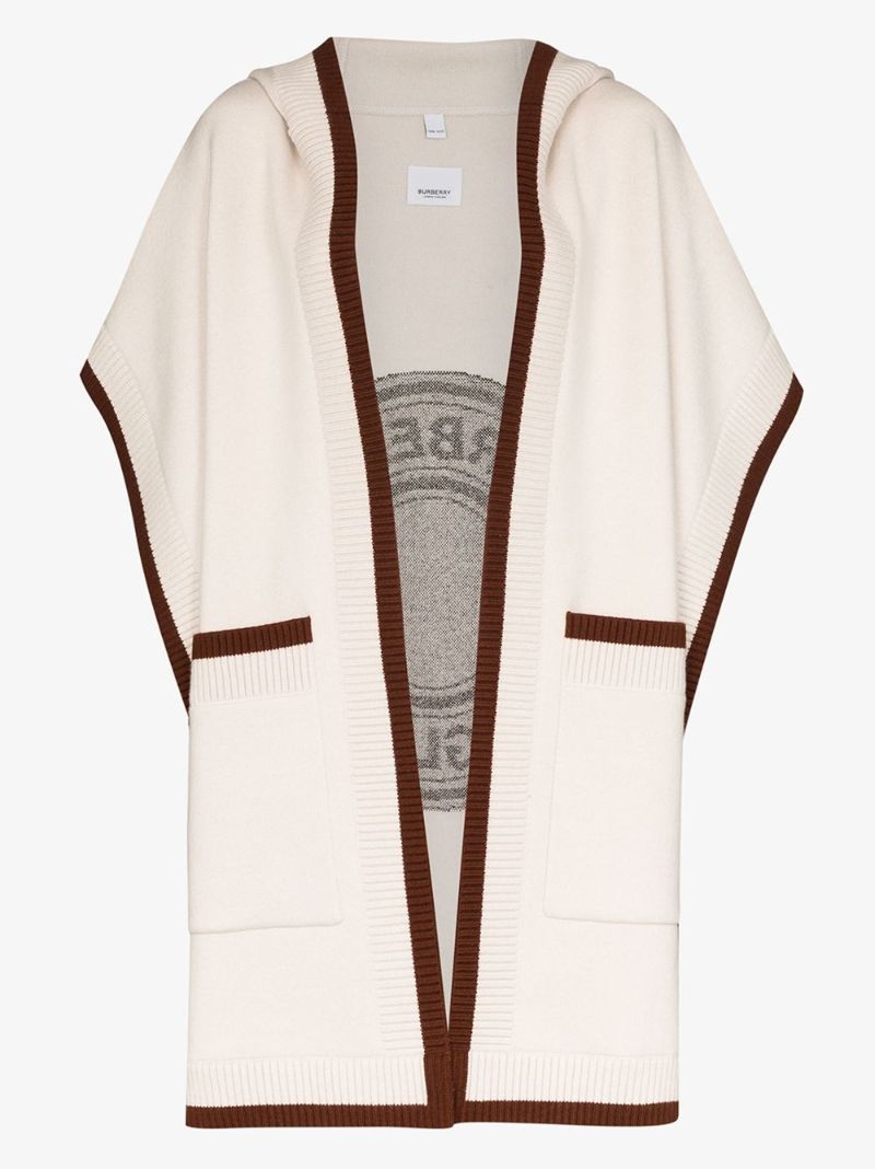 Carla Logo Knit Hooded Cape