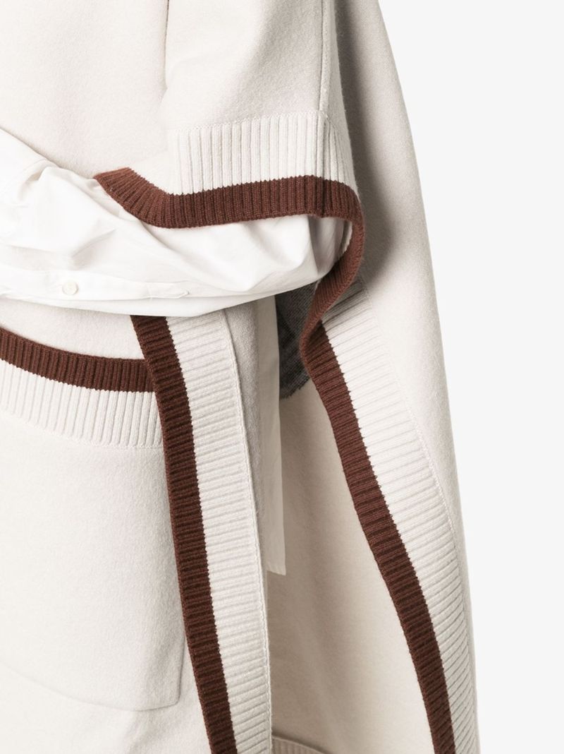 Carla Logo Knit Hooded Cape