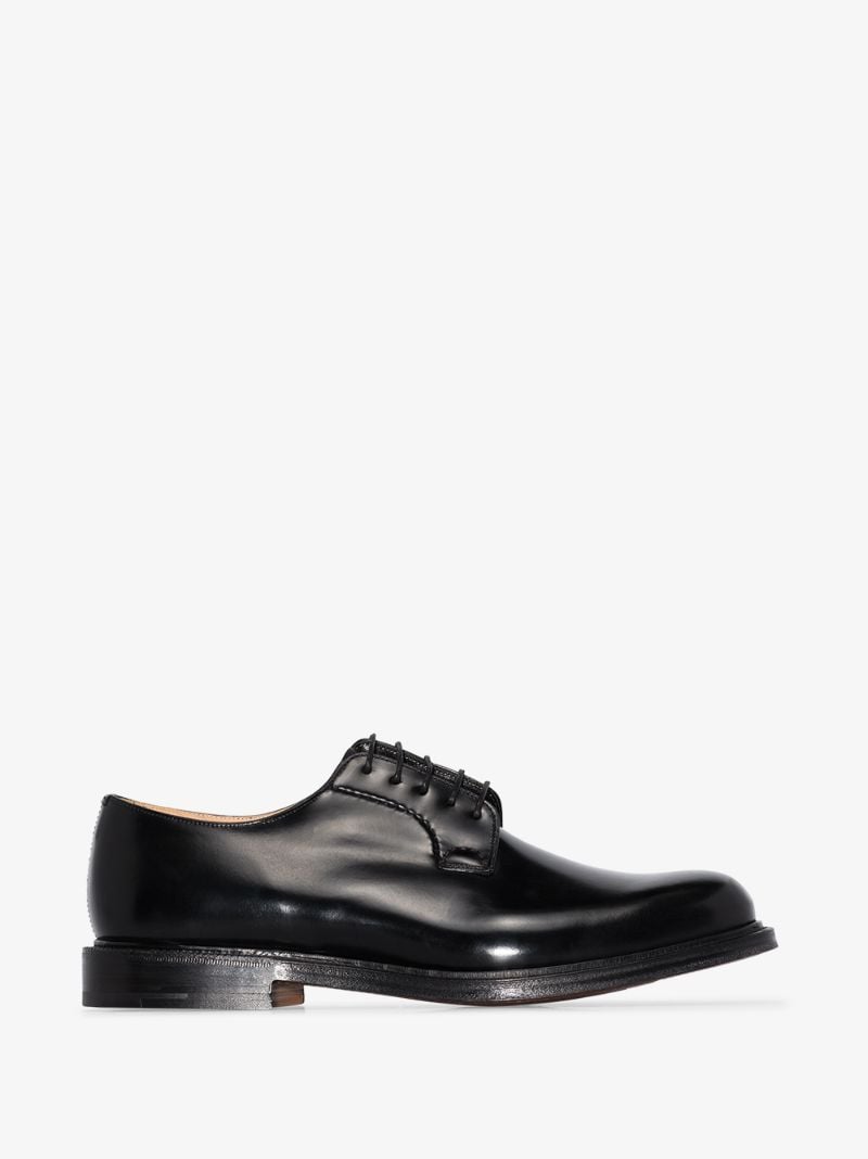 Black Shannon Leather Derby Shoes